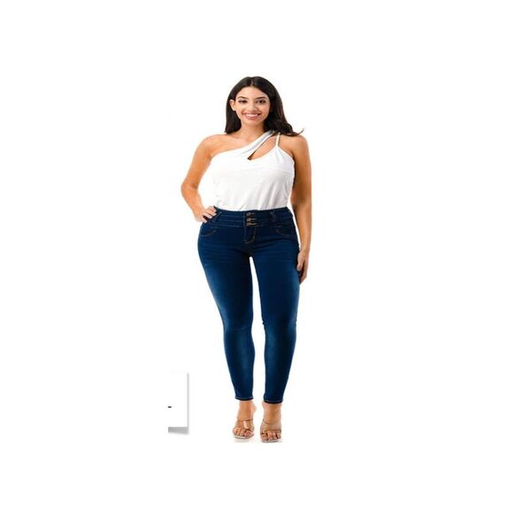 WAIST 33 INCHES SIZE 15 SKINNY JEANS STRETCH DENIM PUSH UP 15-3 MK1410 SZ15 - Picture 10 of 11